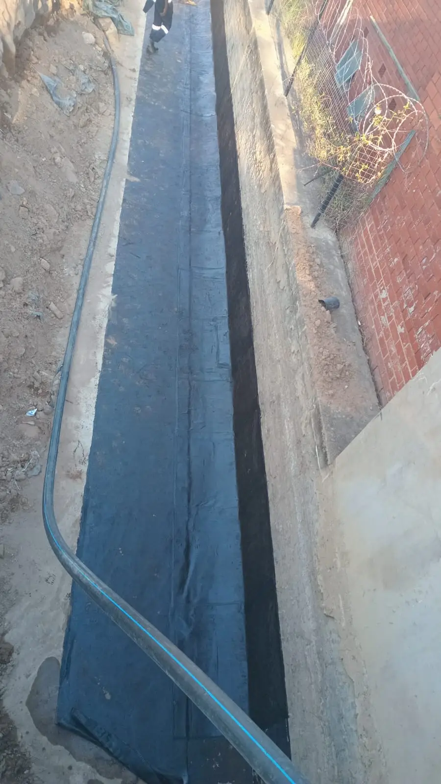 Torch-on waterproofing applied on industrial facility in Durban